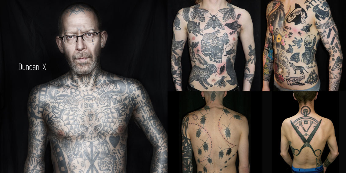 Работы татуировщика Duncan X