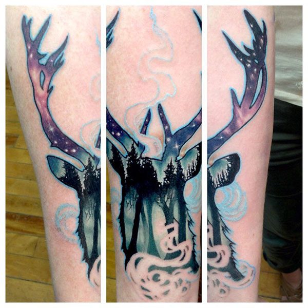 Фото татуировки патронуса олень
