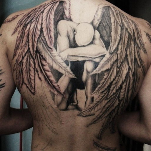 Лучшая татуировка в мире на спине - Ангел